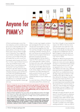 Anyone for PIMM's?