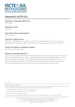 Crossing the Streams: HRM in Multinational Enterprises and Comparative HRM