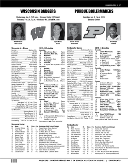 Wisconsin Badgers Purdue Boilermakers Wednesday, Jan