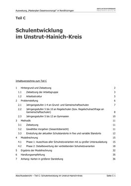 Schulentwicklung Im Unstrut-Hainich-Kreis