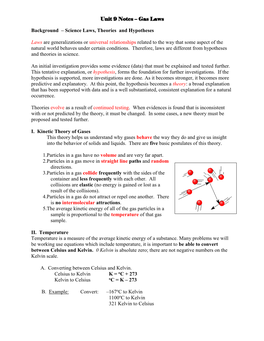 Gas Law Notes