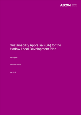 Alastair Peattie Report Sustainability Appraisal