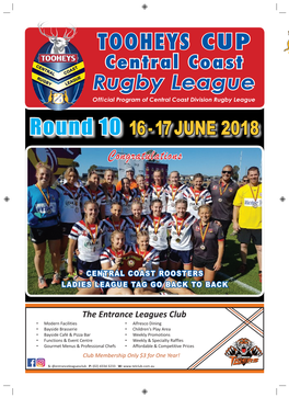TOOHEYS CUP Central Coast Rugby League