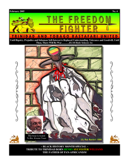 BLACK HISTORY MONTH SPECIAL ~ TRIBUTE to TRINIDAD BORN HENRY SYLVESTER WILLIAMS the FATHER of PAN-AFRICANISM TRINIDAD and TOBAGO RASTAFARI UNITED NEWSLETTER Page 2