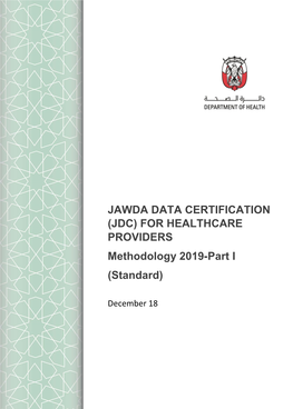 FOR HEALTHCARE PROVIDERS Methodology 2019-Part I (Standard)