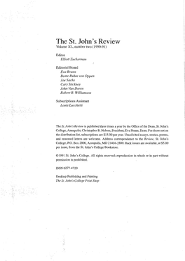 The St. John's Review Volume XL, Number Two ( 1990-91)