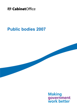 Public Bodies 2007 2 Public Bodies 2007 Contents
