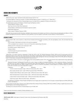 Roads and Highways Summary