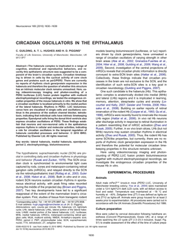 Circadian Oscillators in the Epithalamus