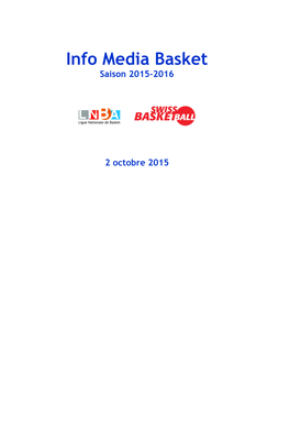 Info Media Basket Saison 2015-2016