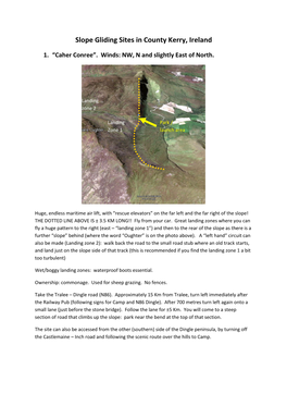 Slope Gliding Sites in County Kerry, Ireland