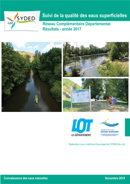 Suivi De La Qualité Des Eaux Superficielles Réseau Complémentaire Départemental Résultats - Année 2017