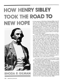 How Henry Sibley Took the Road to New Hope / Rhoda R. Gilman