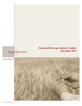 Food and Beverage Industry Update December 2013