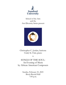 SONGS of the SOUL: an Evening of Music by African American Composers