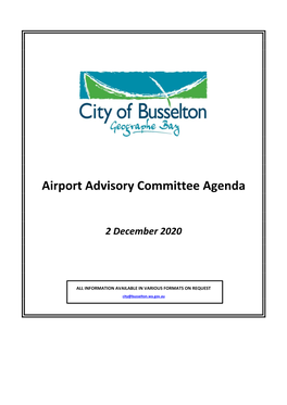 Agenda of Airport Advisory Committee