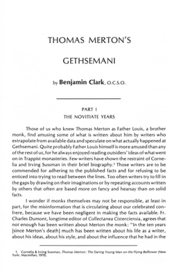 Thomas Merton's Gethsemani 225 and in the Society of His Time