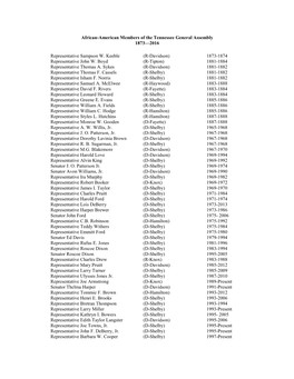 African American State Legislators