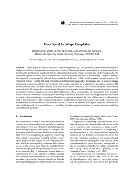 Euler Spiral for Shape Completion