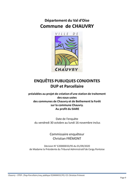 Chauvry – STEP- /Dup-Parcellaire/Enq