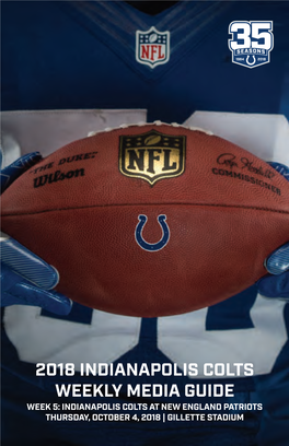 2018 Indianapolis Colts Weekly Media Guide