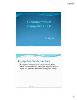 Computer Fundamentals