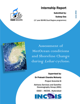 Assessment of Metocean Conditions and Shoreline Change During Lehar Cyclone