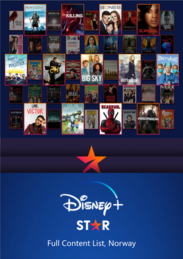 Full Content List, Norway Explore All the Incredible TV Series, Movies and Originals Available to Stream with Star on Disney+ from 23 February