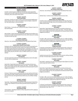 AXS TV Schedule for Mon. February 9, 2015 to Sun. February 15, 2015