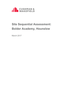 Site Sequential Assessment: Bolder Academy, Hounslow