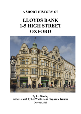 Lloyds Bank from Carfax Tower, September 2019