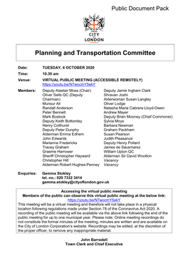 (Public Pack)Agenda Document for Planning and Transportation