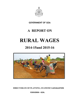 RURAL WAGES 2014-15And 2015-16