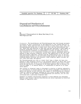 Dispersal and Distribution of Lecythidaceae and Chrysobalanaceae