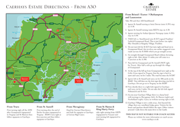 Caerhays Estate Directions - from A30