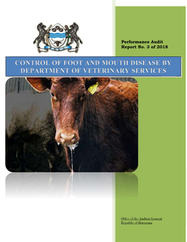 Control of Foot and Mouth Disease by Department of Veterinary Services