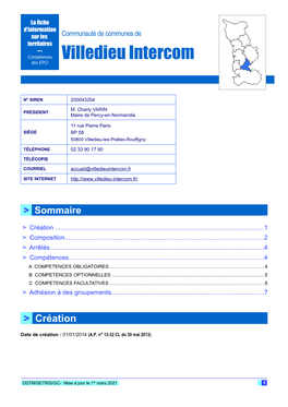 Villedieu Intercom Des EPCI