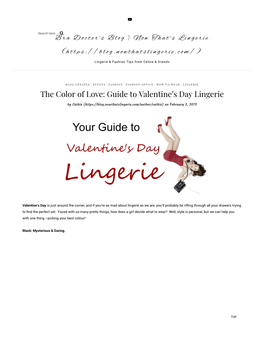 Guide to Valentine's Day Lingerie