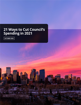 21 Ways to Cut Council's Spending in 2021