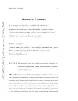 Fluctuation Theorems 1