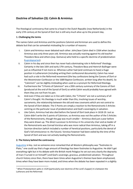 Doctrine of Salvation (3): Calvin & Arminius