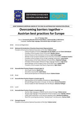 EUD-ÖGLB Seminar Agenda Draft 7