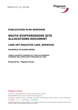 South Staffordshire Site Allocations Document