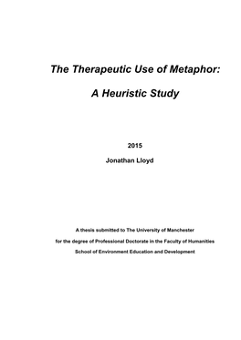 The Therapeutic Use of Metaphor