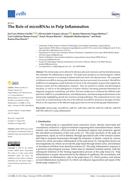 The Role of Micrornas in Pulp Inflammation