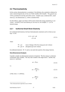 2.2 Thermoelasticity