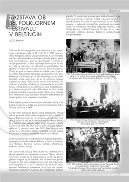 Razstava Ob 36. Folklornem Festivalu V Beltincih