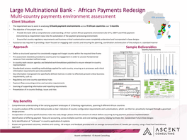 Multi-Country Payments Environment Assessment