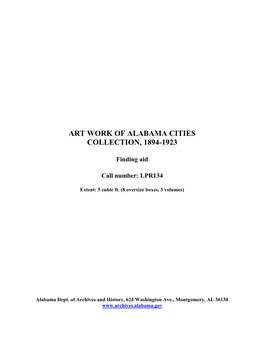 Art Work of Alabama Cities Collection, 1894-1923