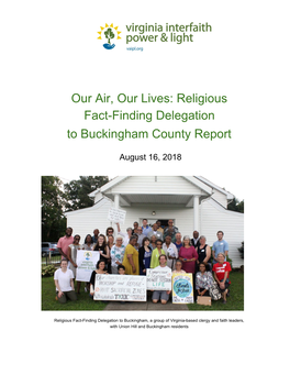 Report – Our Air, Our Lives: Religious Fact-Finding Delegation to Buckingham County